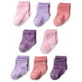 thumbnail image 1 of Hanes unisex baby Ultimate Flexy Ankle Length 8-pack Socks, Purple/Pink, 6-12 Months US, 1 of 6