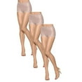 thumbnail image 1 of Hanes womens Silk Reflections Ultra Sheer Toeless Control Top Pantyhose(0B376)-Bisque-CD-3PK, 1 of 3