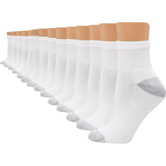 Hanes womens Value, Ankle Soft Moisture-wicking Socks, Available in 10 and 14-packs