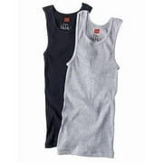 Hanes mens Comfortsoft Moisture Wicking Tagless Tank Undershirts - Multipacks undershirts, Assorted 2-pack, Medium US