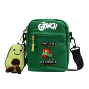 Hanety Clearance Grinch!,Christmas Decorations,Grinch Ornaments,Christmas Small Square Bag, Cute Shoulder Bag, Colorful Canvas Zipper Printed Crossbody Bag,Christmas Gifts,Christmas Ornament