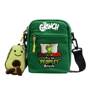 Hanety Grinch Christmas Decorations,Christmas Decorations,Grinch Ornaments,Christmas Small Square Bag, Cute Shoulder Bag, Colorful Canvas Zipper Printed Crossbody Bag,Christmas Gifts