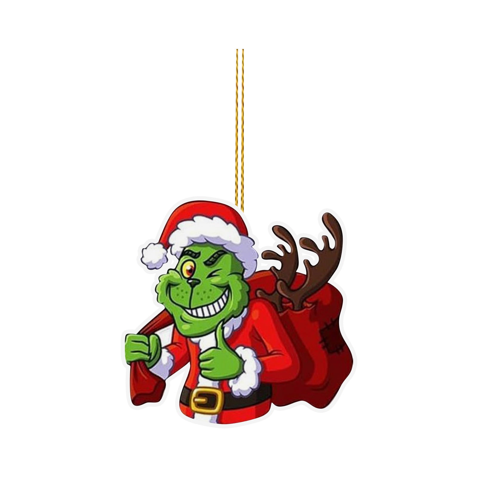 Grin-ch Weihnachtsdeko, 24 Stück Grin-ch Weihnachtsbaum Deko Hanfseil Dekorationen