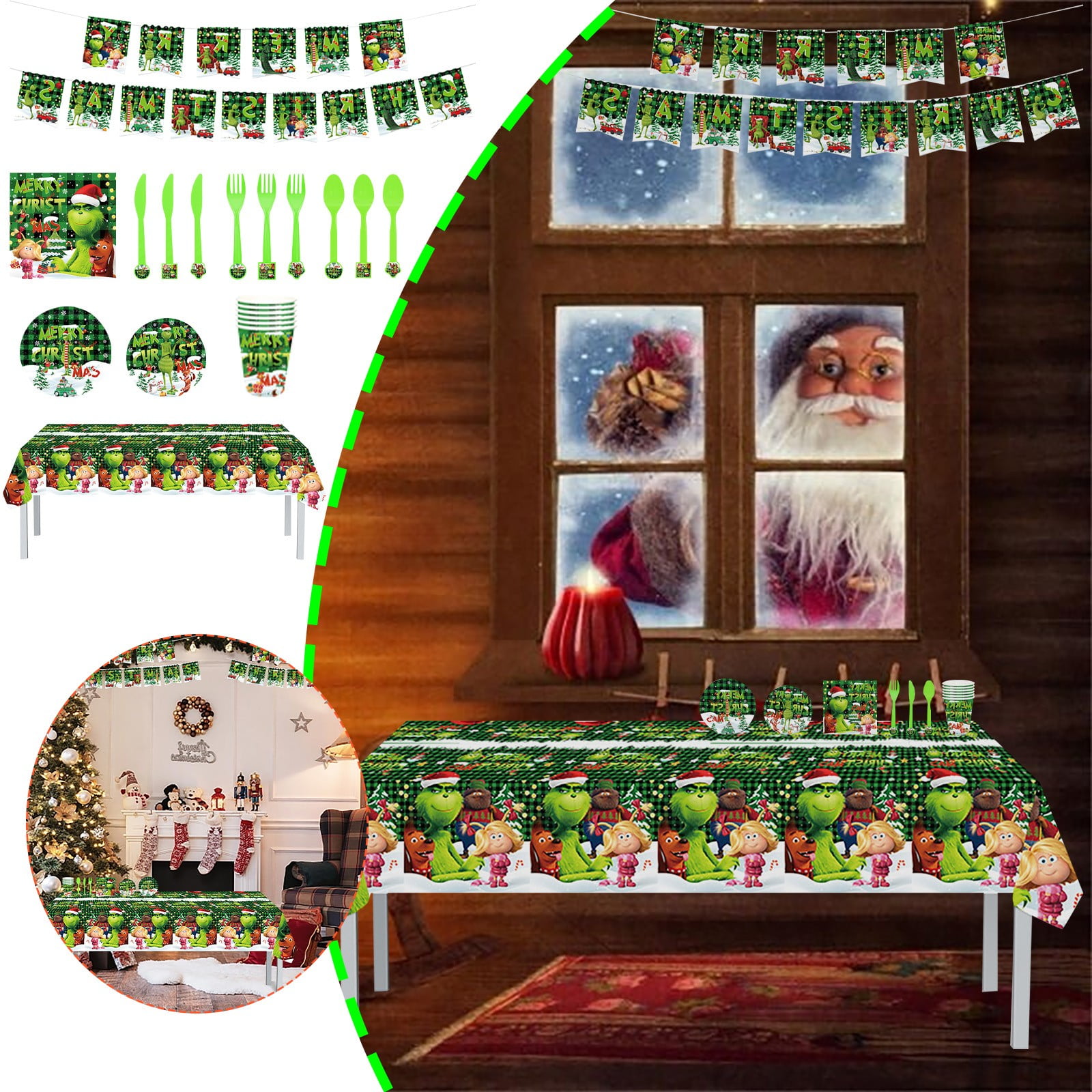 Grinch Christmas Decoration, Christmas Theme Party Decorations