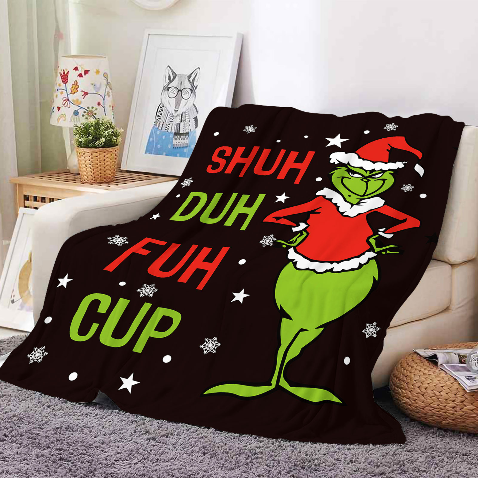 Grinch,Grinch Christmas Decorations,Grinch Blanket,Christmas