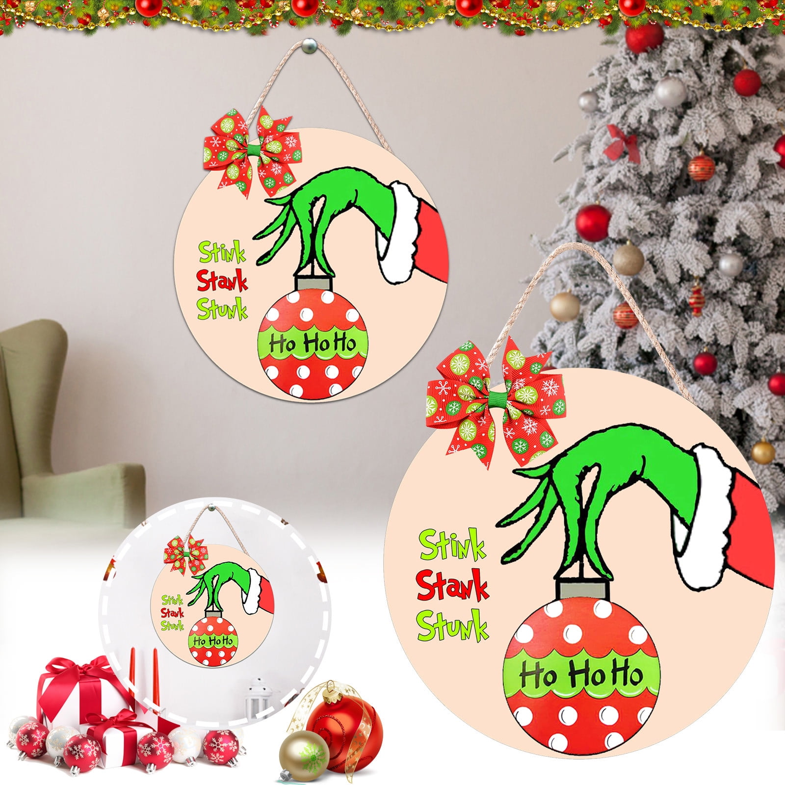 Grinch,Grinch Christmas Decorations,Grinch Decor,Front Door