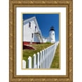 thumbnail image 1 of Haney, Chuck 11x14 Gold Ornate Wood Framed with Double Matting Museum Art Print Titled - Pemaquid Point Lighthouse near Bristol-Maine-USA, 1 of 4