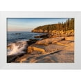 thumbnail image 1 of Haney, Chuck 14x11 White Modern Wood Framed Museum Art Print Titled - Otter Cliffs at sunrise in Acadia National Park-Maine-USA, 1 of 4
