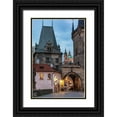thumbnail image 1 of Haney, Chuck 17x24 Black Ornate Wood Framed with Double Matting Museum Art Print Titled - Arch of Lesser Town Bridge Tower on Charles Bridge with St Nicholas Church in Prague-Czech Republic, 1 of 4