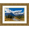 thumbnail image 1 of Haney, Chuck 24x17 Gold Ornate Wood Framed with Double Matting Museum Art Print Titled - Autumn hues along the Belly River in Glacier National Park-Montana-USA, 1 of 4