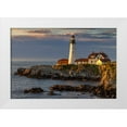 thumbnail image 1 of Haney, Chuck 24x17 White Modern Wood Framed Museum Art Print Titled - Portland Head Lighthouse in Portland-Maine-USA, 1 of 4