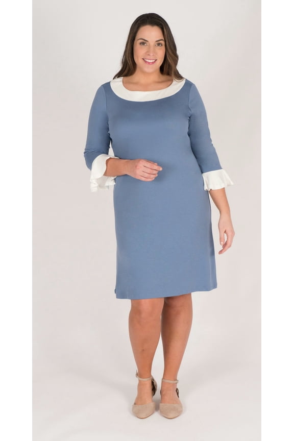 Haney Dress With Flounce Sleeves