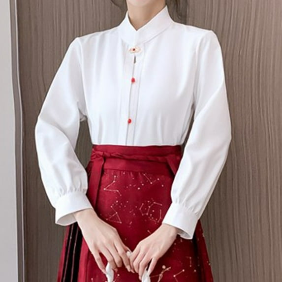 Hanfu Chinese Horse Face Skirt Ming Dynasty Woman Traditional Embroidered Skirt
