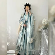 Hanfu Fashionable style Dress with Embroidery and Gradient Colors, Original Design for Women