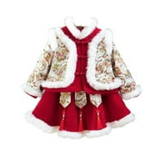 Hanfu Girl's New Year's Dress Baby's Cheongsam Tang Suit One-Year-Old Dress