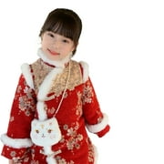 Hanfu female children's winter Tang clothing New Year's clothing Children's style Qipao Female baby New Year's clothing