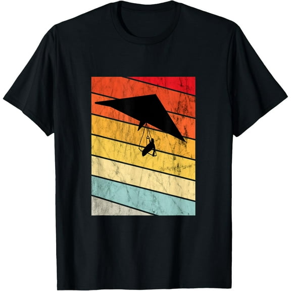 Hang Gliding Retro Vintage Sunset Soaring Hang Glider T-Shirt