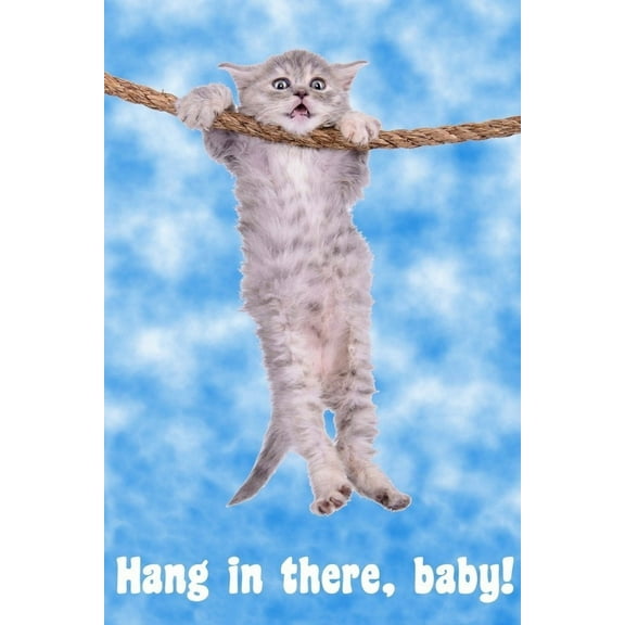 Hang In There Hanging Cat Poster Kitten Kitty Modern Wall Decor Picture Bedroom Home Living Room Cute Creative Graphic Print Gift Wall Art Painting Decor Cool Wall Art Print Poster