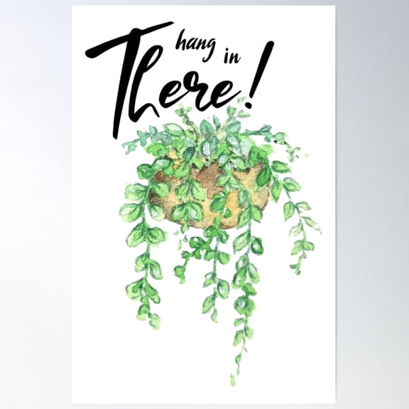 Hang In There! Poster Wall Art, Modern Wall Decor For Living Room Bedroom, 16x24 UNFRAMED