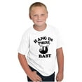 thumbnail image 1 of Hang In There Sloth Encouragement Crewneck T Shirts Boy Girl Teen Brisco Brands X, 1 of 6