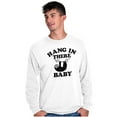 thumbnail image 1 of Hang In There Sloth Encouragement Plus Size Long Sleeve Graphic Tee Shirt Brisco Brands 2X, 1 of 5