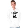 thumbnail image 1 of Hang In There Sloth Encouragement Unisex Fleece Graphic Zip Up Hoodie Brisco Brands 5X, 1 of 5