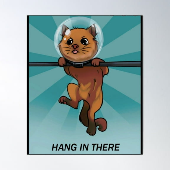 Hang In There Subnautica Poster Wall Art, Modern Wall Decor For Living Room Bedroom, 12x18 UNFRAMED