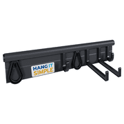 Hang It Simple 18" Wall-Mount Modular Rail Organizer - Adjustable, Black