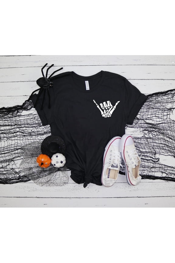 Hang Loose Skeleton Hand Shirt Halloween T-Shirt, Skeleton Hand T-Shirt, Skeleton Hand Shi