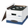 thumbnail image 1 of Bankers Box HANG'N'STOR Storage Box Legal/Letter Lift-off Lid White/Blue 4/Carton 00785, 1 of 7