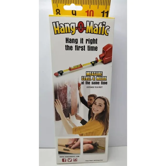 Hang-O-Matic Measure | Level | Mark | 6' Measuring Tape For Hanging Frames