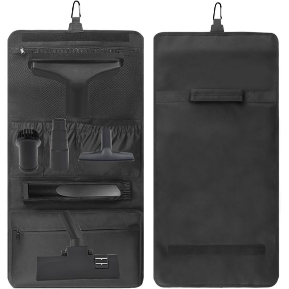 Hang Storage Bag for Vacuum Cleaner Tool Accessories Vacuum Attachments Travel Carrying Protective Bag Wall Hanging Organizer for Airwrap StylerBlack