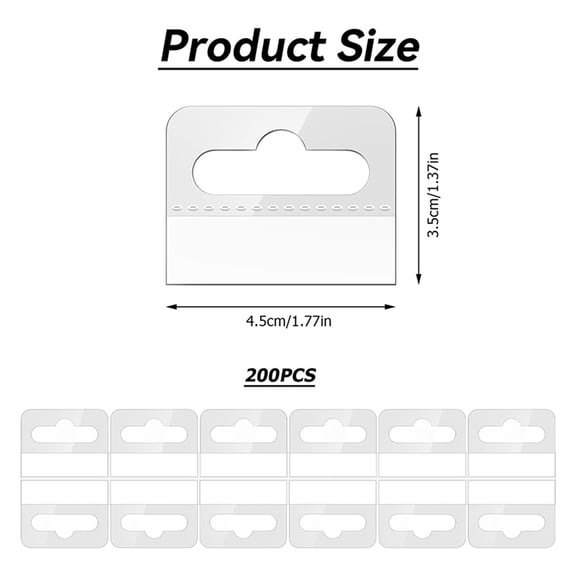 Hang Tabs, 800 Pcs Clear Sticky Hanging Tabs Slot Hole Self Adhesive Plastic Hang Tags, 4.5 X 3.5cm