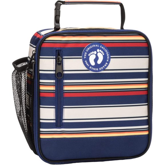 Hang Ten Basic Insulated Lunch Bag for Work, Thermal Reusable Office Lunch Box for Men, Women (Palm Trees)