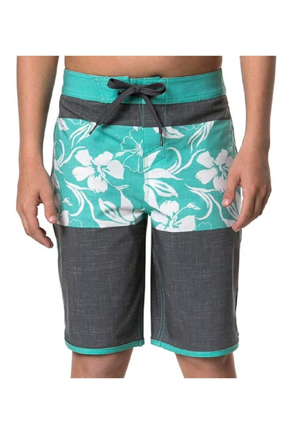 Boys' Youth Boardshort - Bright Aqua (L 14/16)
