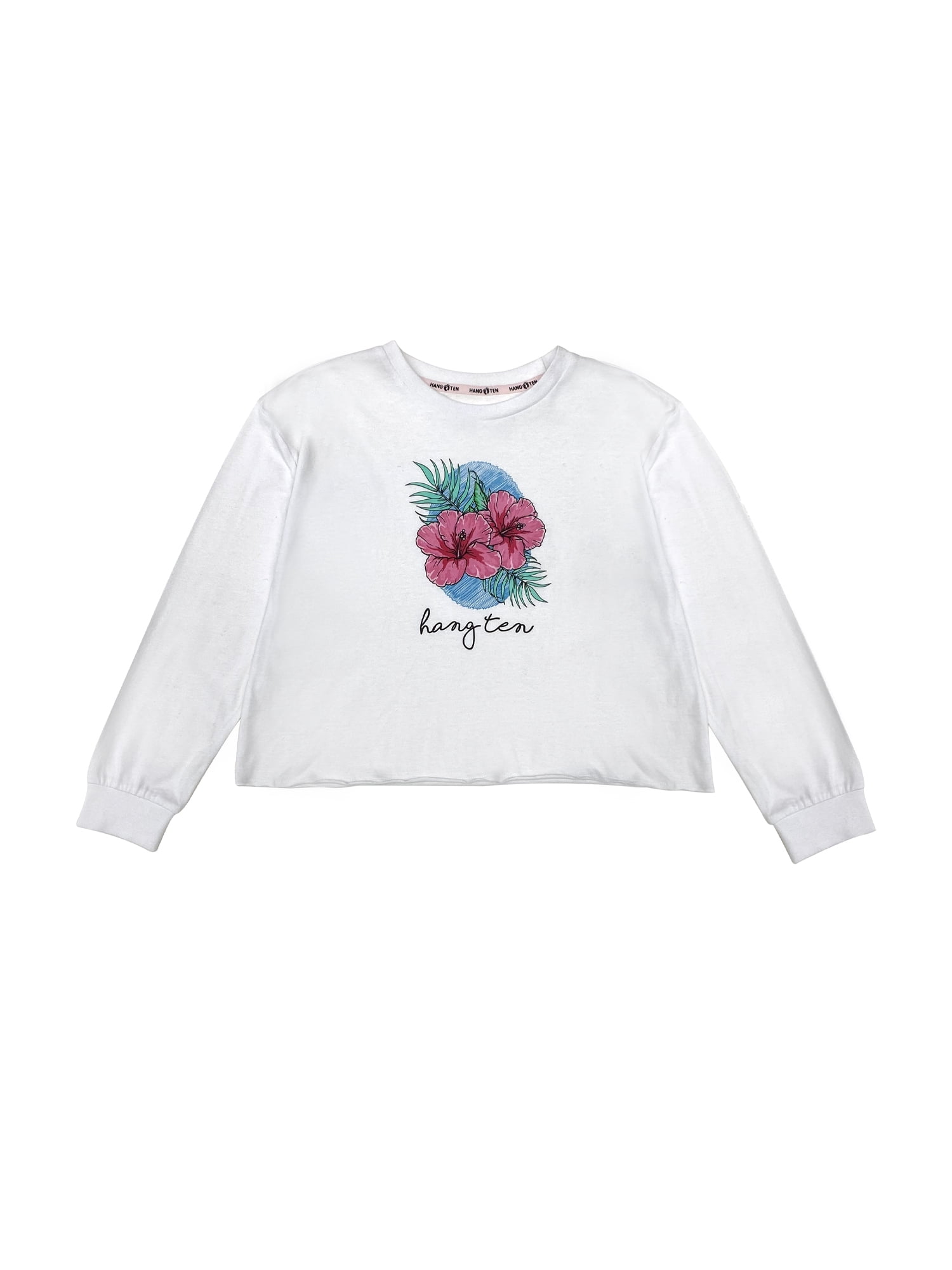 Hang Ten Girls Long Sleeve Boxy T-Shirt Sizes S-XL