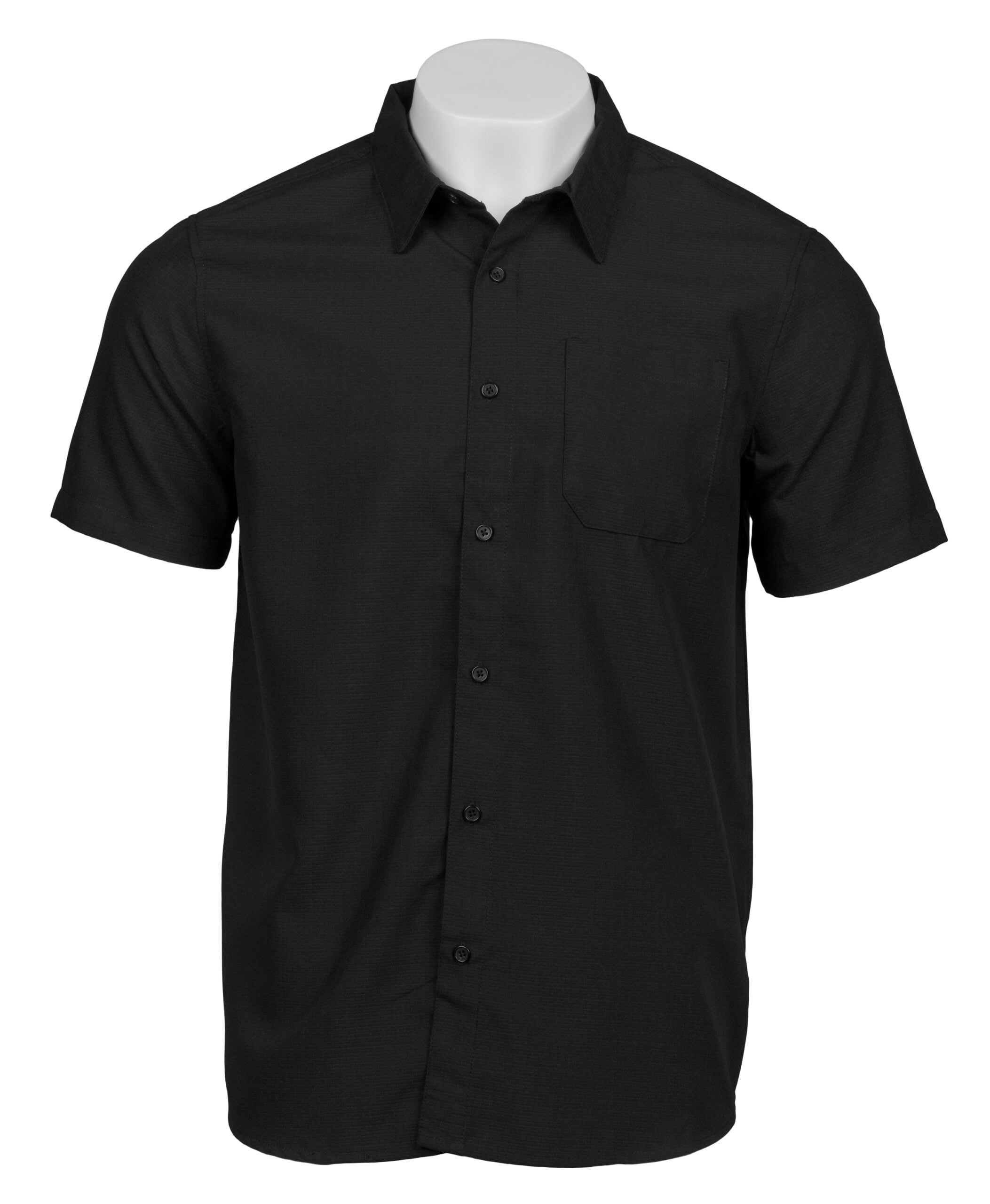Hang Ten Men s Full Button Polo T Shirt Black Large Walmart