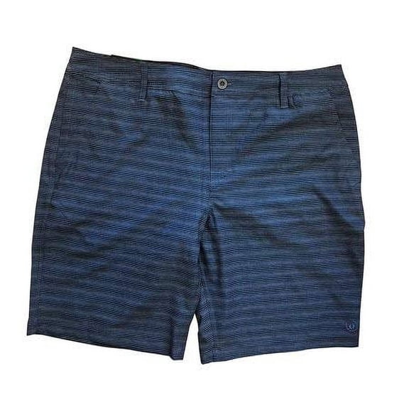 Hang Ten Mens Hybrid Short in Navy Check, Size 34