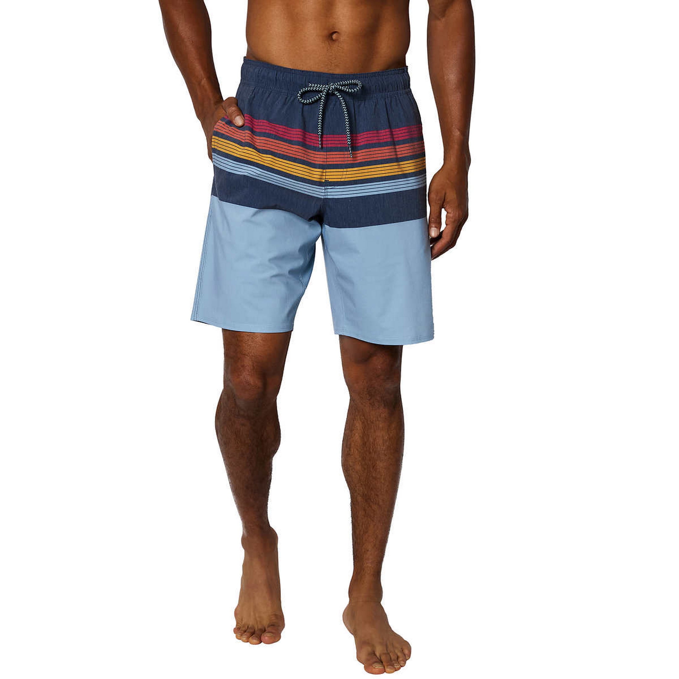 Hang Ten Swimwear Bottoms Male Blue Swim Shorts for Men, XXL