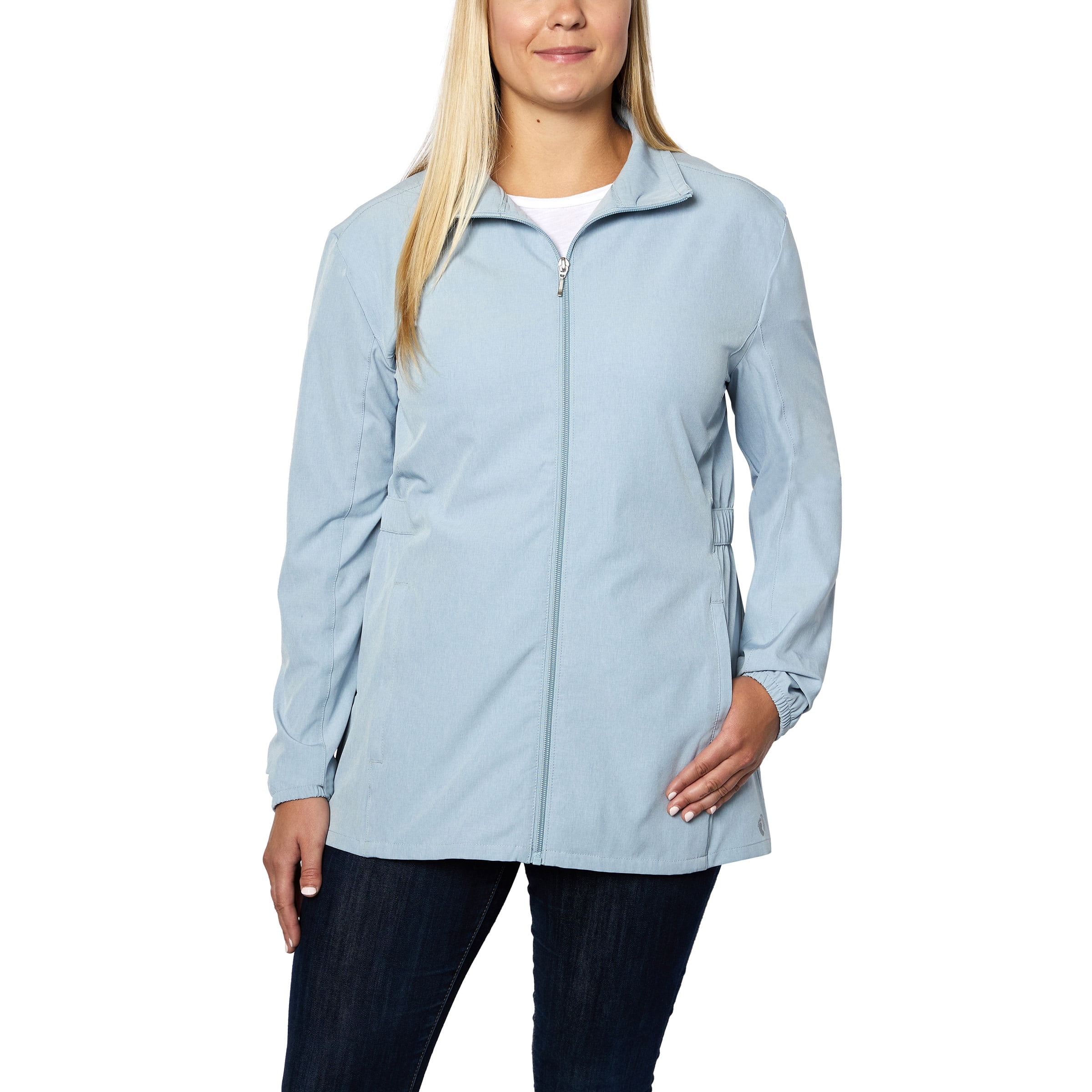 Hang Ten Ladies Hybrid Jacket UPF 50 Water Resistant Blue Large