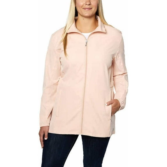 Hang Ten Women's UPF 50+ Water Repellant Hybrid Jacket (Pink, XX-Large)