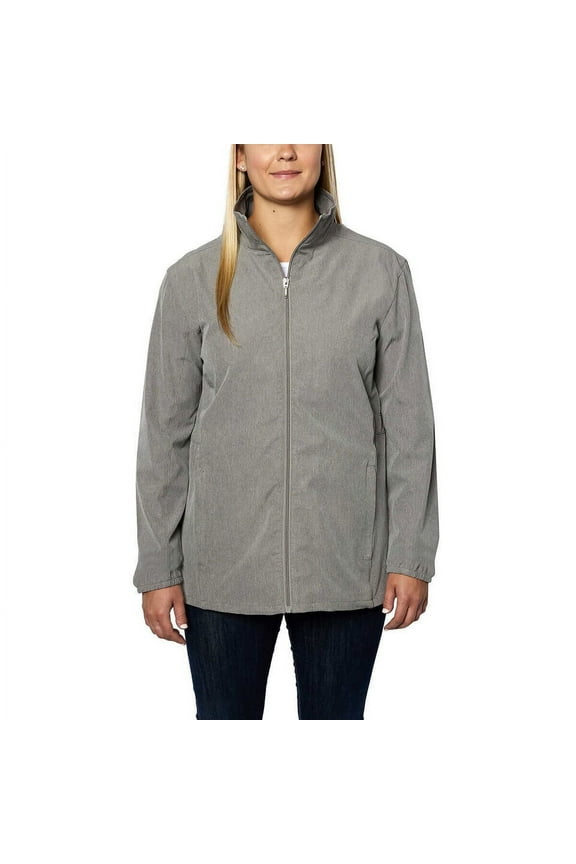 Women's Water Repellant Hybrid Jacket, Gray 2XL