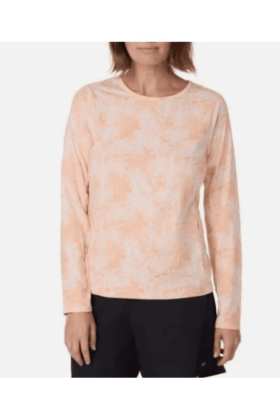 Women's Zip Pocket with Mesh Lining Sun Tee, Orange Small