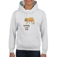 thumbnail image 1 of Hang With Me Lazy Sloth Hoodie Juniors -Image by Shutterstock,  Large, 1 of 4