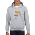 thumbnail image 1 of Hang With Me Lazy Sloth Hoodie Juniors -Image by Shutterstock,  Medium, 1 of 4