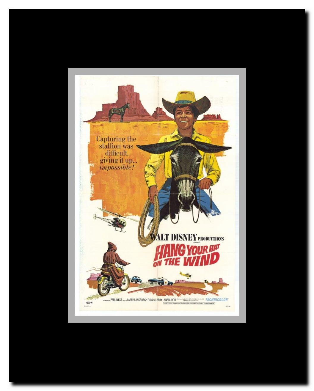 Hang Your Hat on the Wind Framed Movie Poster