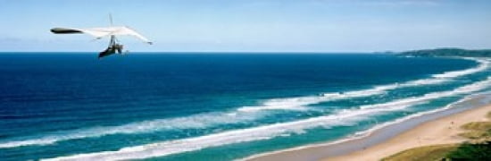 Hang glider over the sea Canvas Art - Panoramic Images (36 x 12)