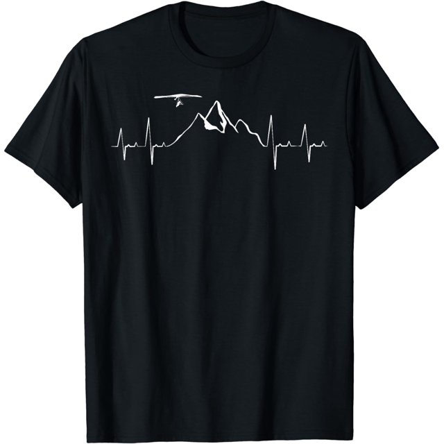 Hang gliding pilot heartbeat hang glider EKG TShirt