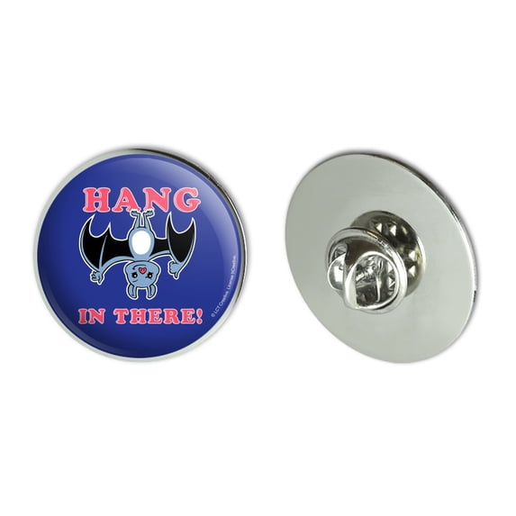 Hang in There Bat Funny Humor Metal 1.1" Tie Tack Hat Lapel Pin Pinback