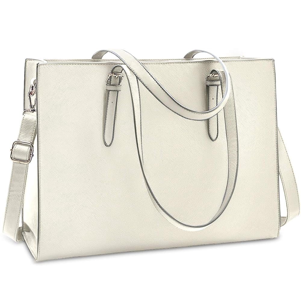 HangBag for Women 15.6 Inch Computer Tote Bag Waterproof Lightweight Leather Business Office Briefcase Large Capacity Handbag Shoulder Bag Professional Office Work Bag